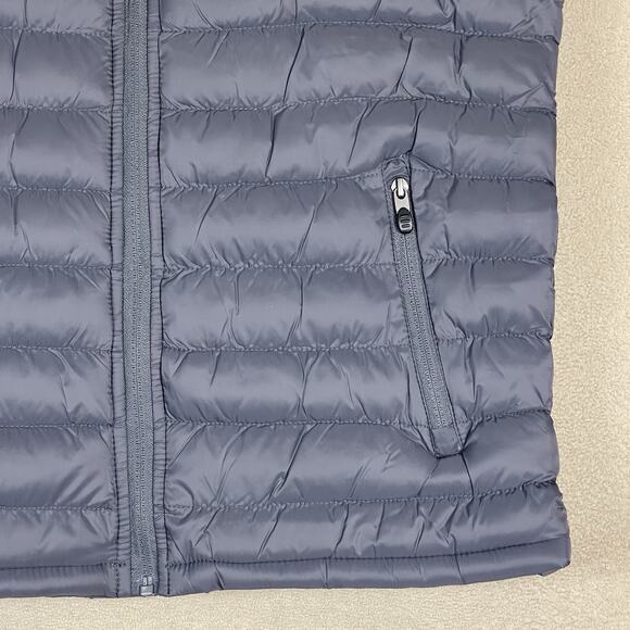 Rodeo Clothing Co Vest Mens M Dark Gray Puffer Quilted Full Zip Mock Neck Jacket - Picture 6 of 11